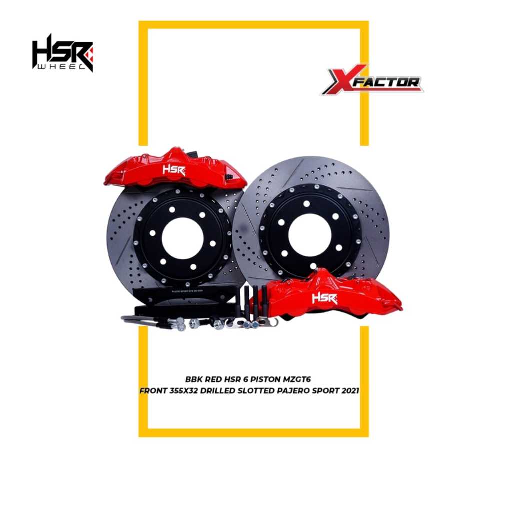 BBK HSR Red (Big Brake Kit) 6 Piston Untuk Mitsubishi Pajero Sport 2021