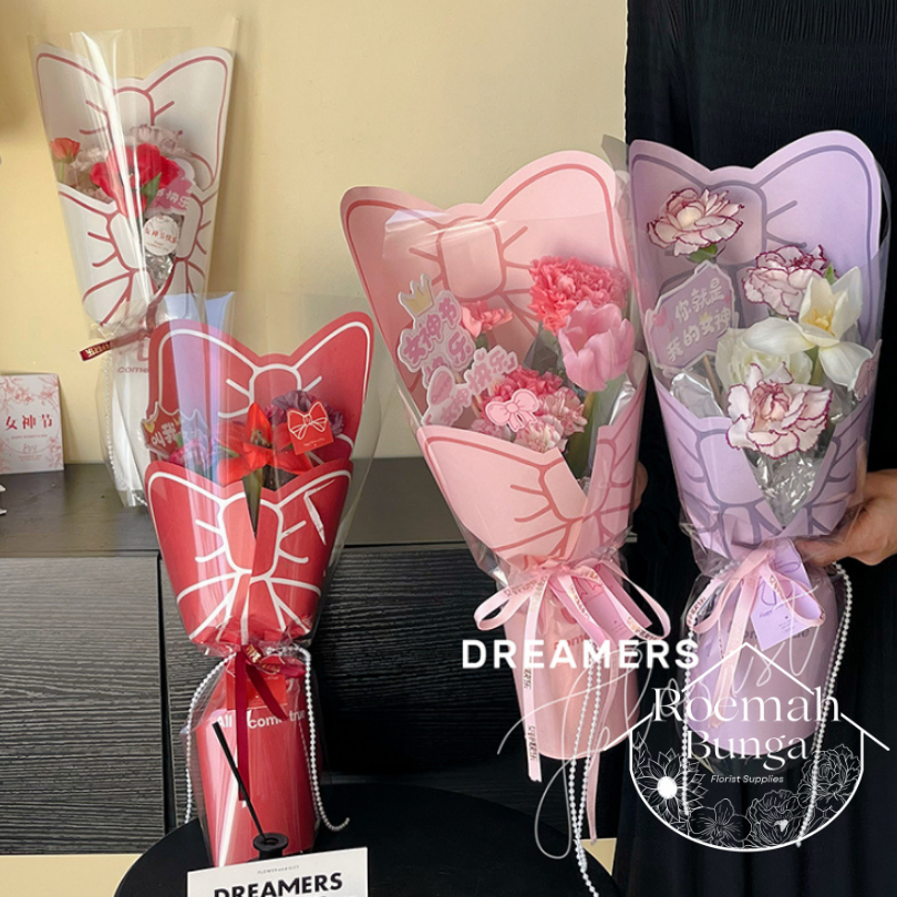 

[5 LBR] Kertas Buket Pita 25*50cm / Bungkus Buket Bunga Florist