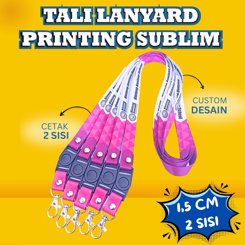 

(TERKINI) TALI LANYARD ID CARD 1,5 CM 1 SISI BISA CUTOM SESUAI KEINGINAN