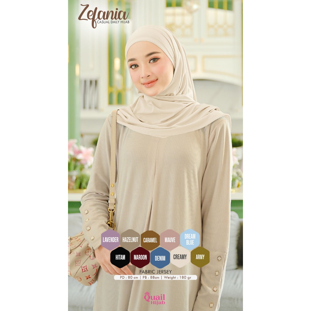 ZEFANIA Casual daily Quail bahan Jersey