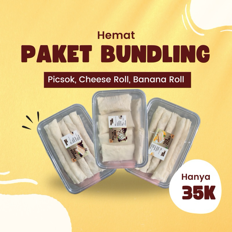 

Bundling Hemat | Piscok,Cheese Roll,Banan Roll | Yara Frozen Food