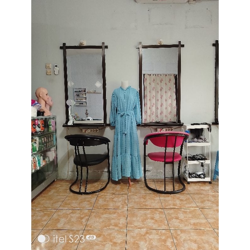 Gamis cringkle two tone