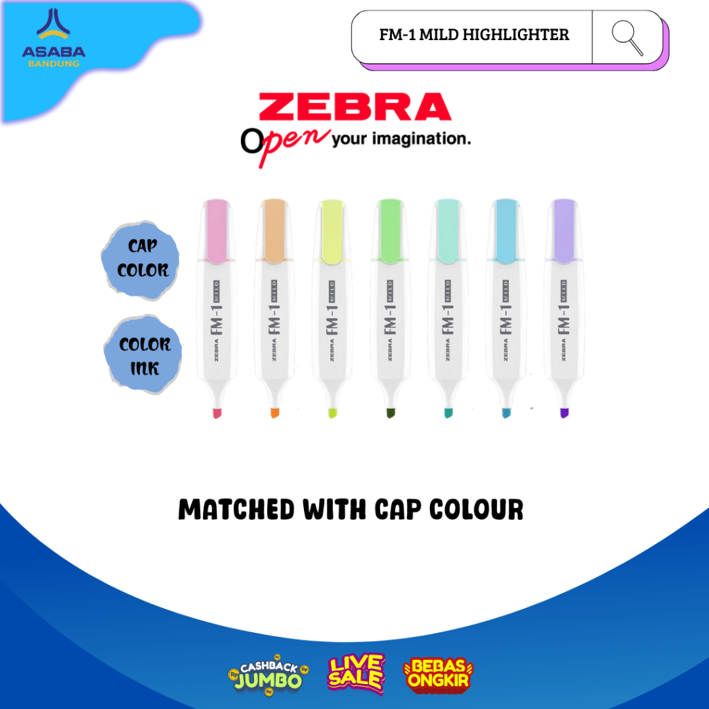 

Asaba Bandung - Zebra FM-1 Mild Highlighter