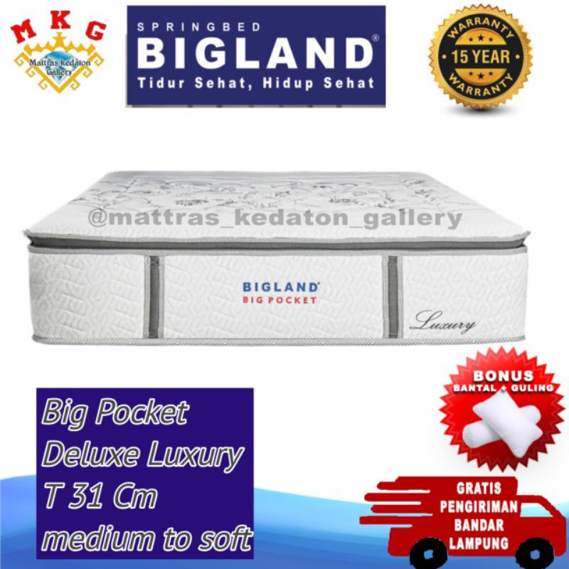 Kasur  BigLand Pocket Luxury  tinggi 31cm - Kasur aja UK 160 & 180 lampung