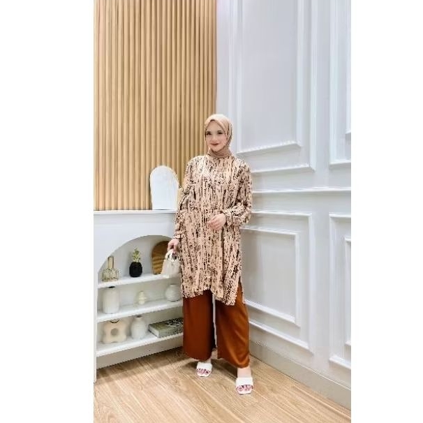 Talitha set tunik Kanaya one set setelan
