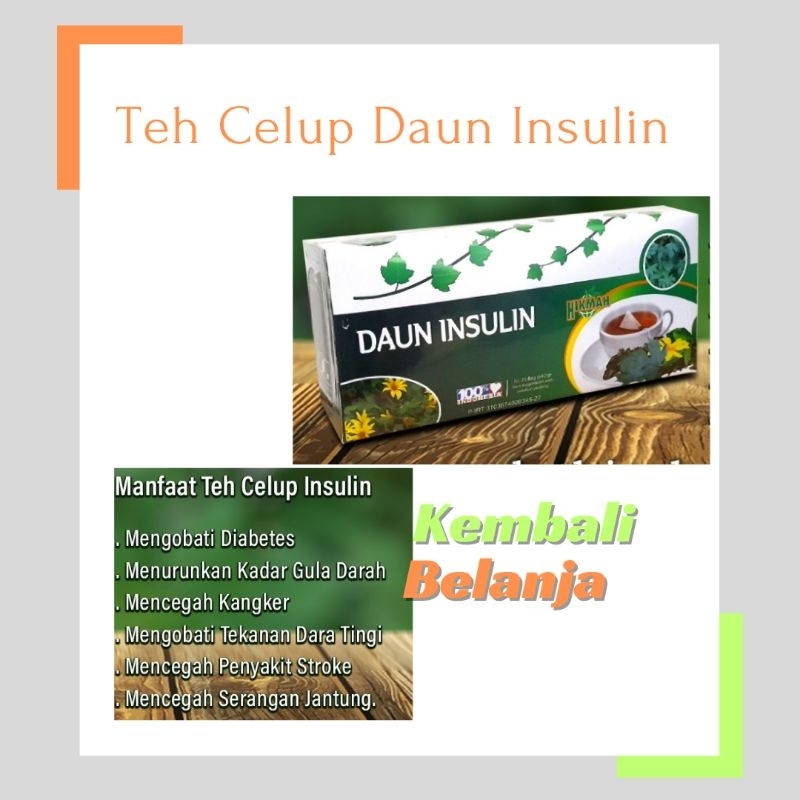 

Teh Celup Daun Insulin Hikmah/ Teh Insulin Hikmah/ Teh Insulin Isi 20 Tea Bag/ Teh Celup Insulin