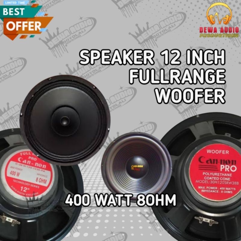 Speaker Cannon Fullrange / Woofer 12 Inch