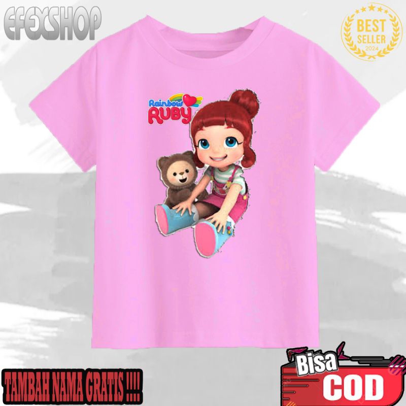 BAJU ANAK KAOS ANAK RAINBOW RUBY KAOS ANAK KARAKTER RAINBOW RUBY