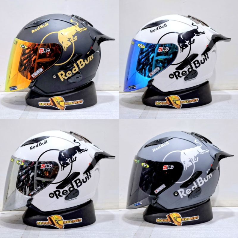 Helm kyt galaxy slide flat R paket ganteng redbull