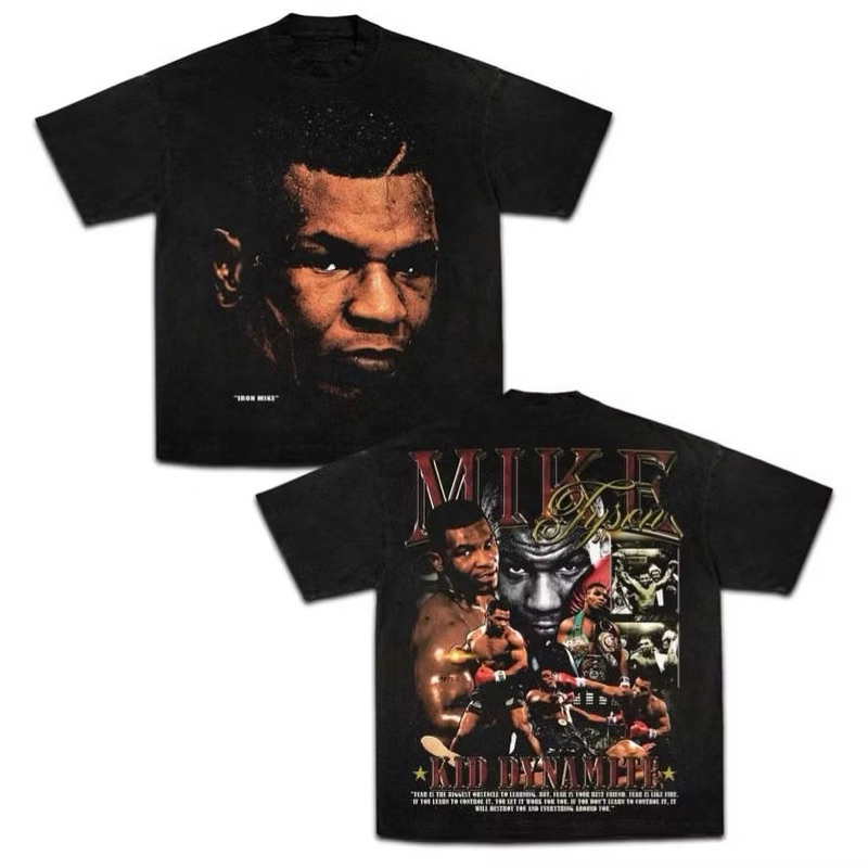 KAOS OVERSIZED MIKE TYSON HITAM UNISEX