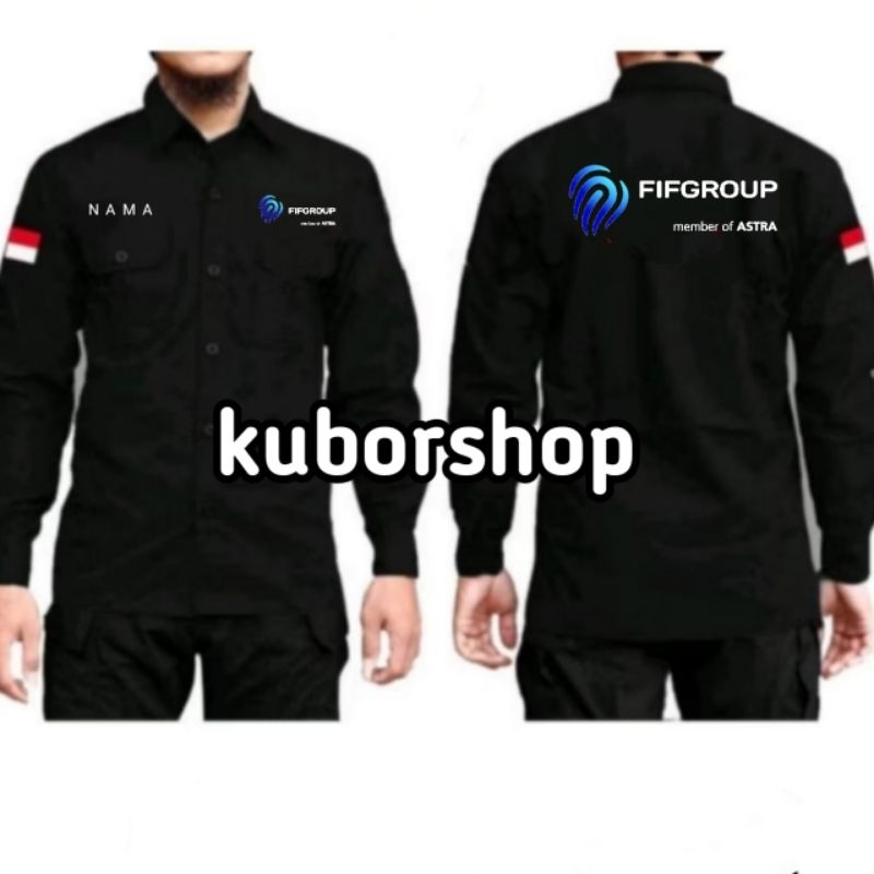 kemeja kerja FIF GROUP member of ASTRA baju fif group seragam fif groupfull bordir