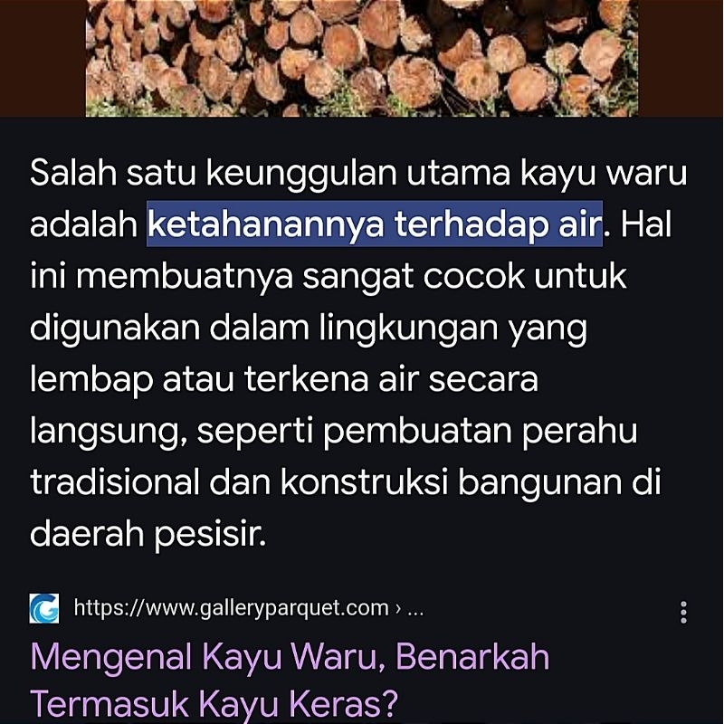 Papan gergajian Kayu Waru dan Pinus bukan jati Belanda bekas peti Sawn timber panjang 2m