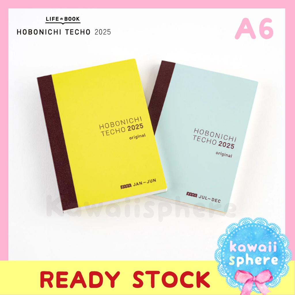 

Hobonichi Techo 2025 A6 Avec Set 2 Book (Jan-Jun , Jul-Dec) | Hobonichi 2025 | Ready Stock Handcarry Jepang - Avec set 2 Book