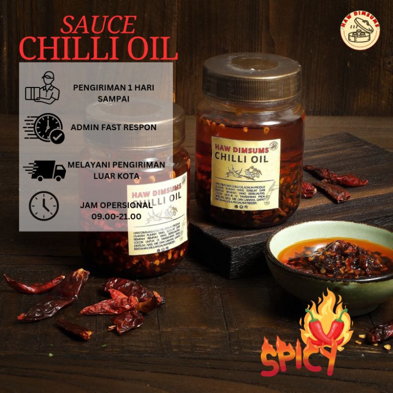 

Chili Oil Home Made Halal Garlic Chilli oil Premium Minyak cabai Dimsum Frozen