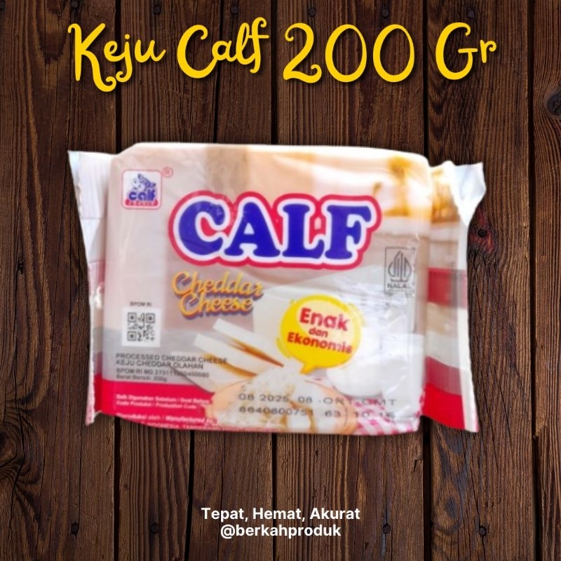 

Keju Calf Cheddar Cheese Ukuran 200 Gram Enak & Ekonomis / Pcs