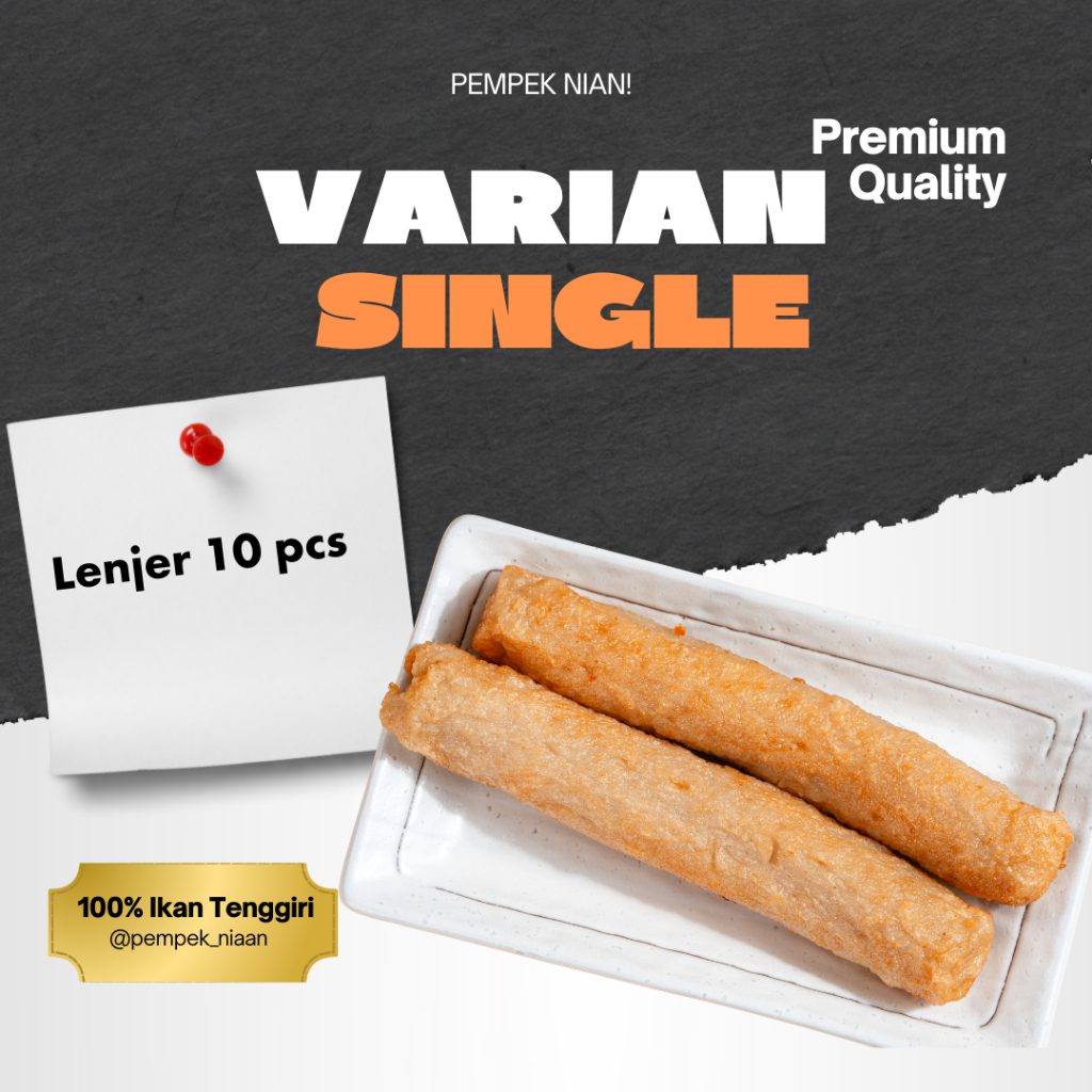 

Pempek Kapal Lenjer 10 I Pempek Jumbo Premium I 100% Ikan Tenggiri - Telor Utuh I Pempek Nian!