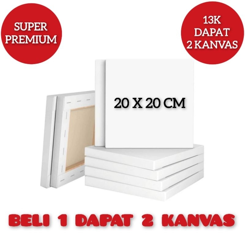 

Kanvas Lukis 20x20 CM Beli 1 Dapat 2 Kanvas Serbaguna Bingkai Spanram Untuk Melukis & Menggambar