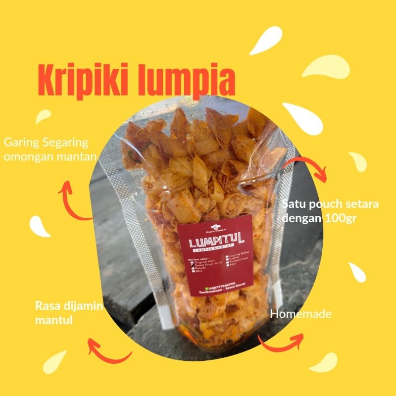 

Keripik Lumpia Goreng/Keripik Lumpia/Cemilan Enak