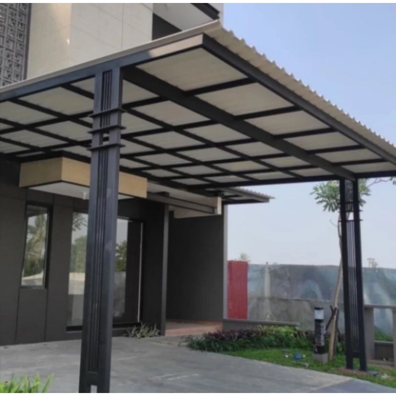 kanopi besi galvanis atap alderon