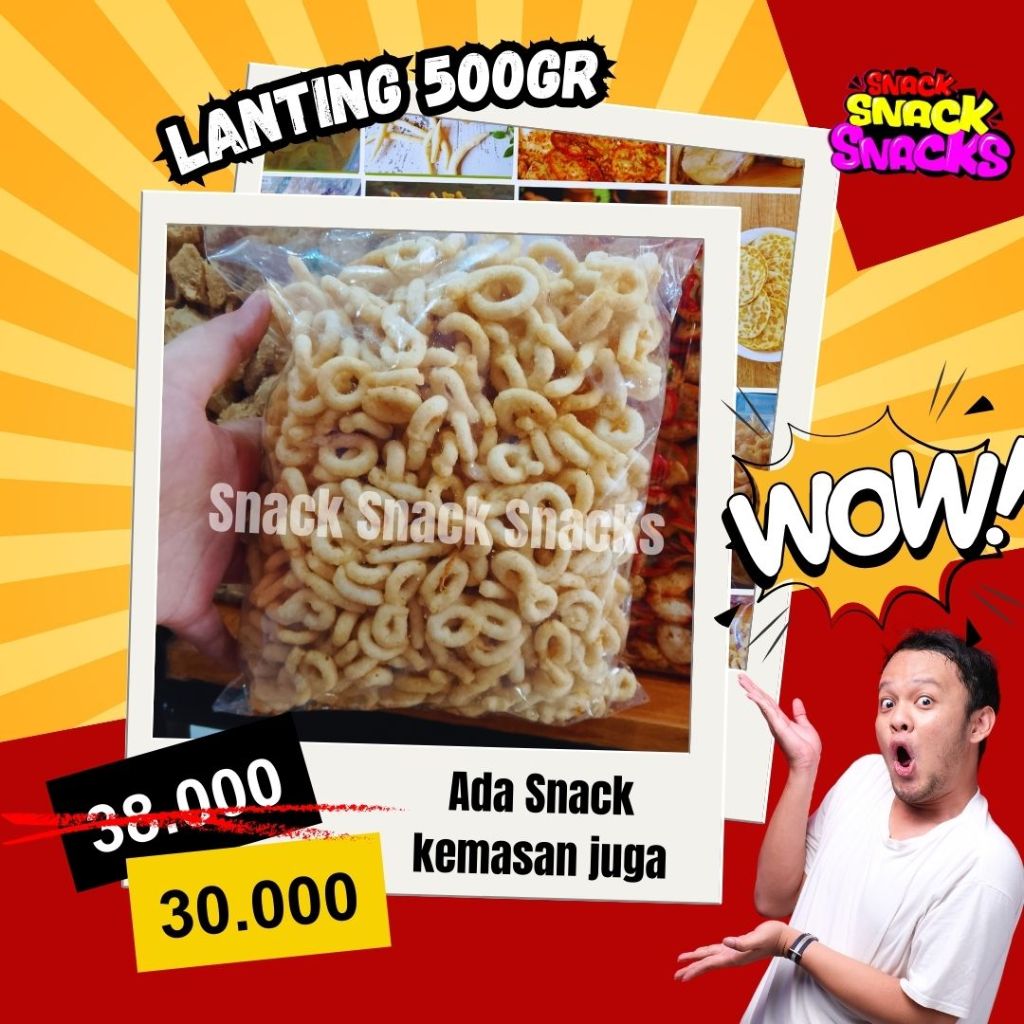 

LANTING SNGKONG RASA BAWANG KEMASAN 500GR |SS_SNACKS.ID | PROMO ANEKA CAMILAN JAJANAN PEDAS, ASIN DAN MANIS