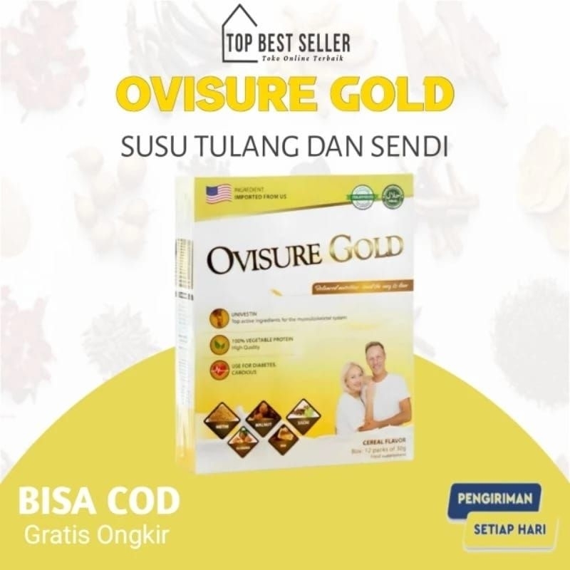 

1BOX OVISURE GOLD MILK SUSU OBAT TULANG DAN SENDI YG SEHAT 100% ORI