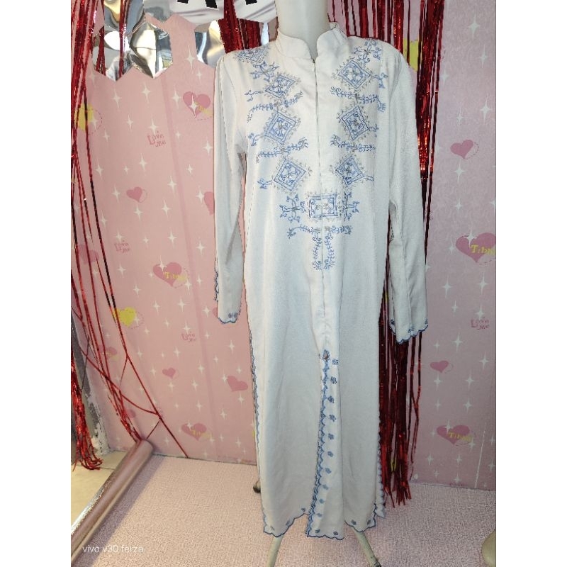 gamis putih bordiran