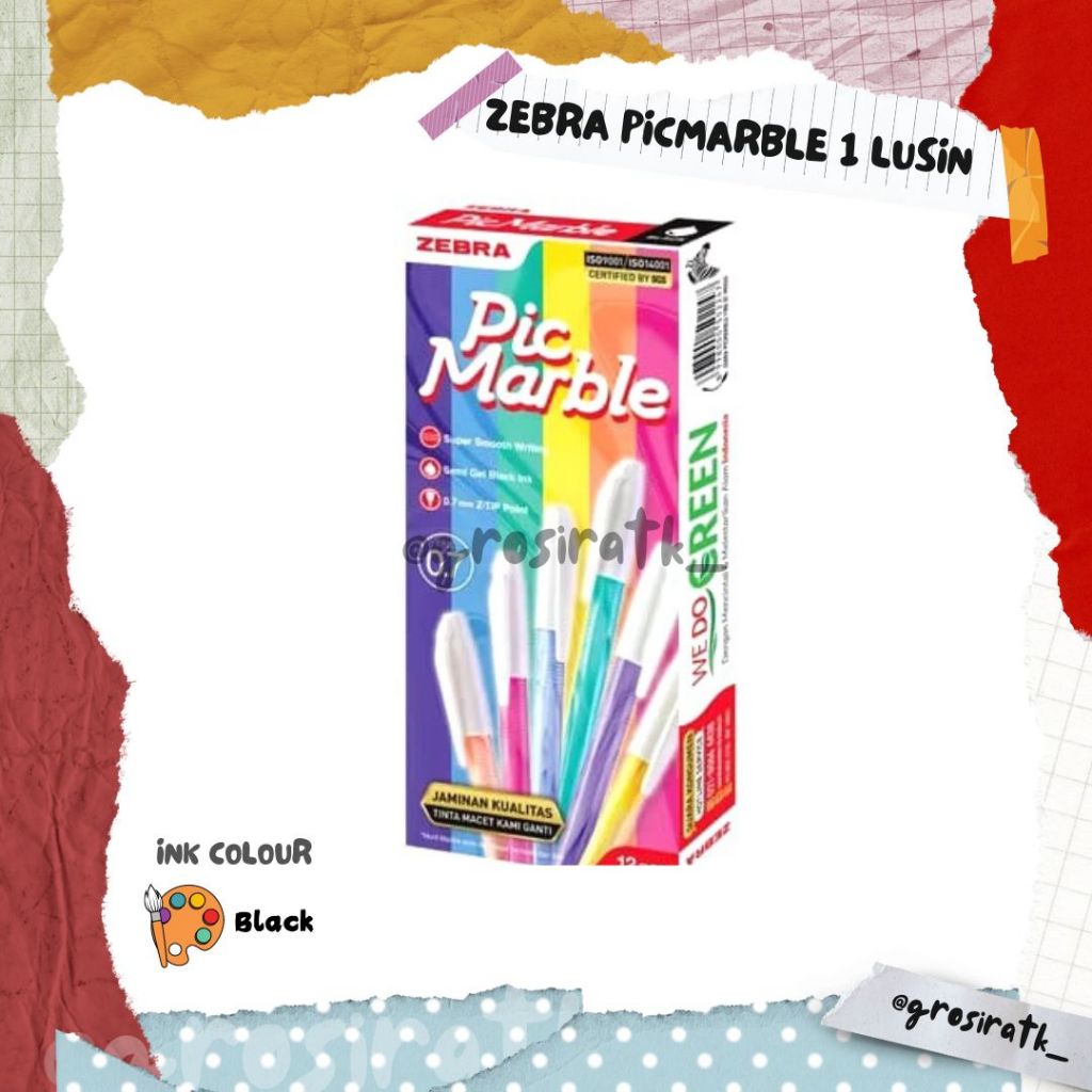 

Zebra PICMARBLE 1 Lusin 12PCS