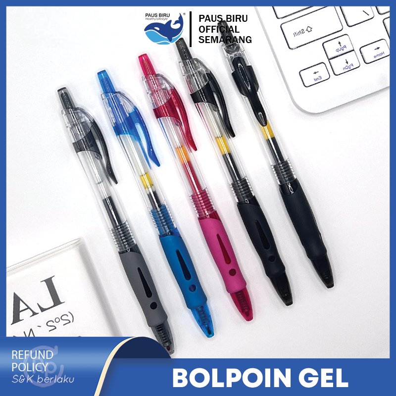 

Pulpen Gel Retractable Tinta Warna 0.5mm Ballpoint Alat Tulis Gel Pen Bolpen Bolpoin