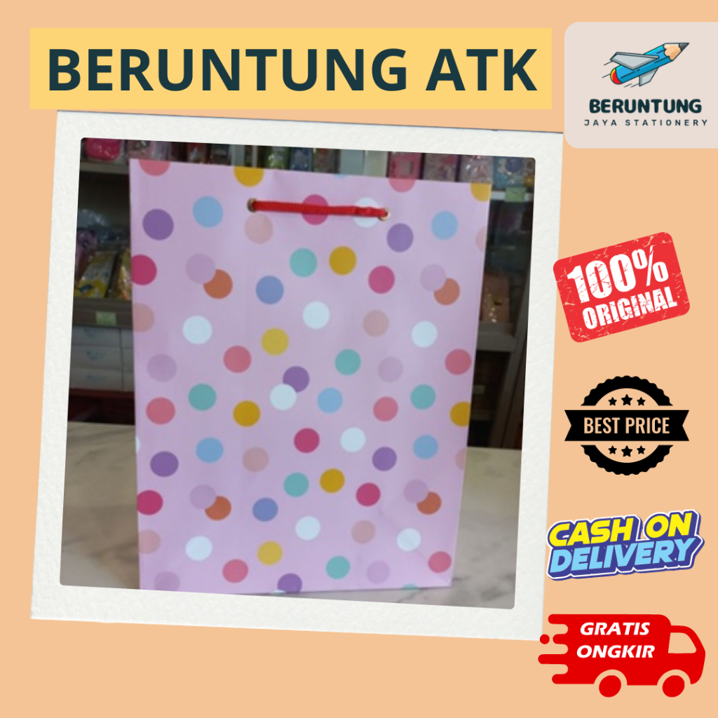 

Paper bag Kiky Motif Glosy P26 X L13 X T33