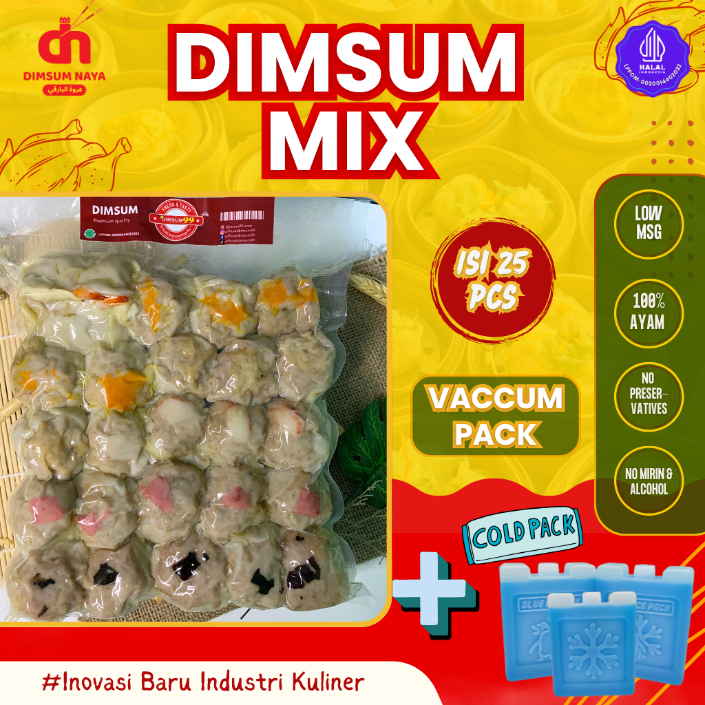 

Dimsum Ayam Frozen Mix Topping Isi 25 + Ice Pack ( Khusus Pengiriman REGULAR)