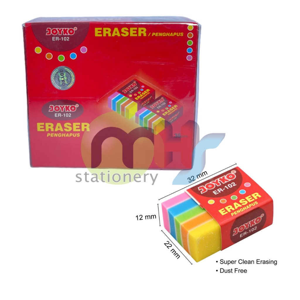 

Eraser Penghapus Joyko ER-102 1 Box 36 Pcs