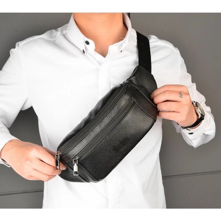 Tas Selempang Handbag Shoulder Bag Slempang Pinggang Bahu Sling Bag Waistbag Distro Premium Pria Cow