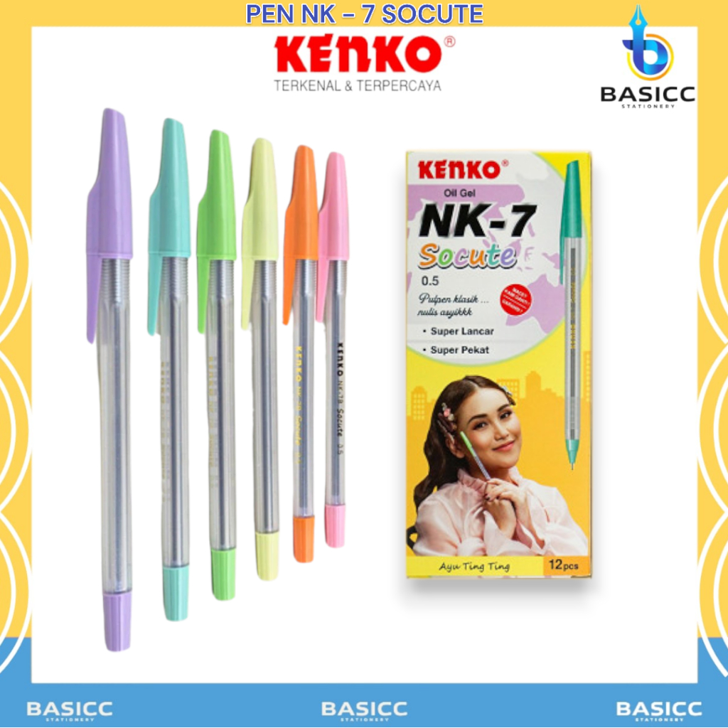 

Kenko Pulpen Oil Gel NK-7B Socute 0.5 mm | @ 1Ktk=12 Pen
