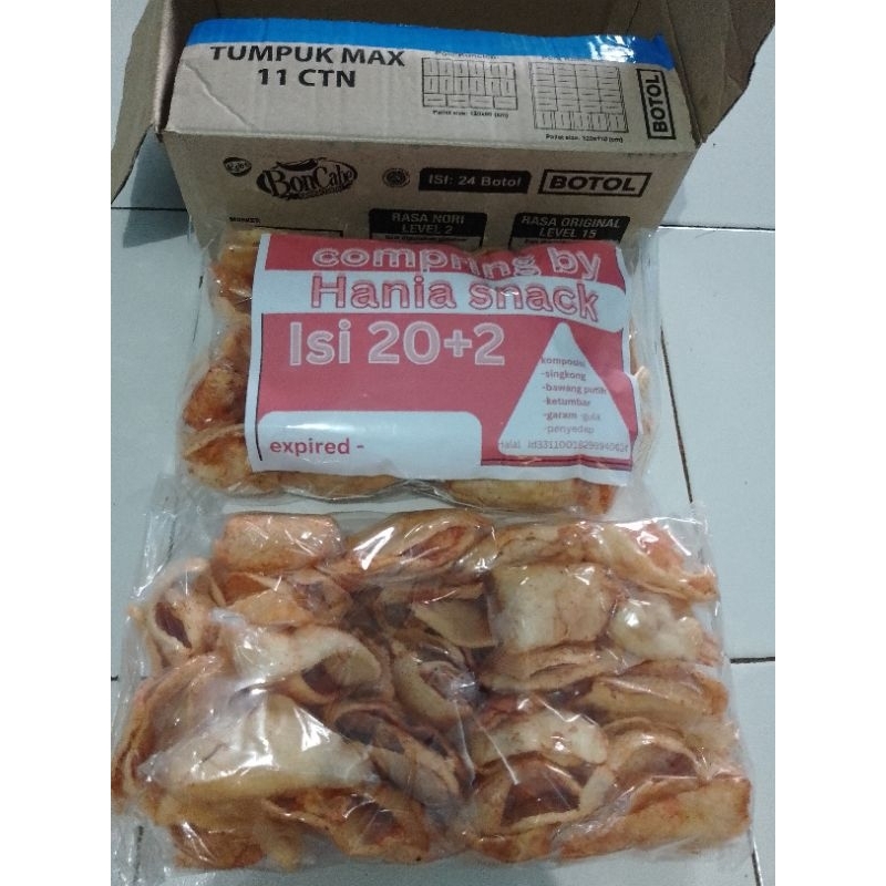 

comring 500 gram kecimpring pedas , opak pedas