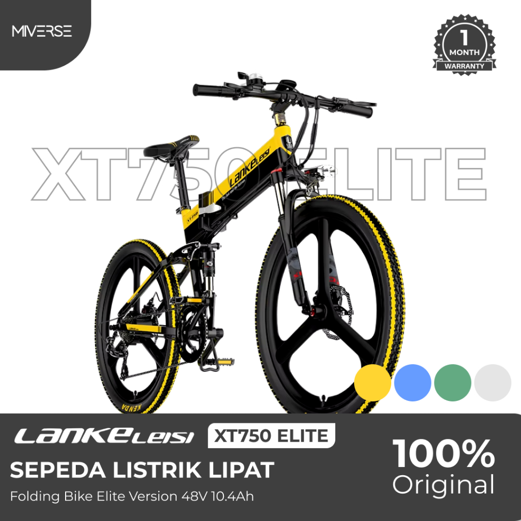 Lankeleisi XT750 Elite Sepeda Listrik Lipat Folding Bike