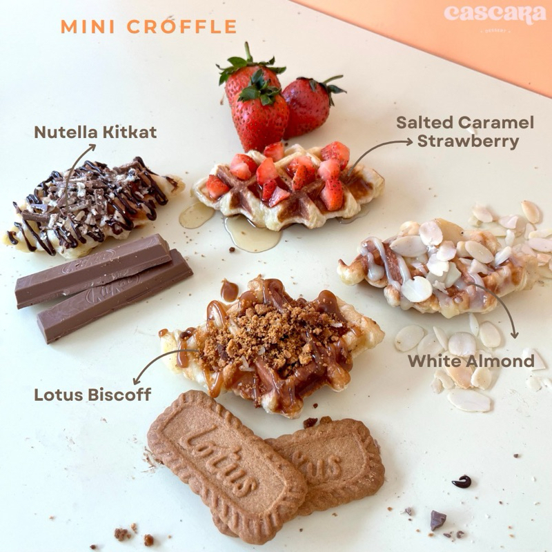 

Cascara Cookies - Croissant Waffle Croffle Cadburry Lotus Biscoff White Almond Strawberry