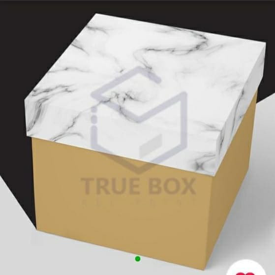 

(dus box hampers dus marble box kue cake corugated duplek vernish uv ukuran 25x25x18cm