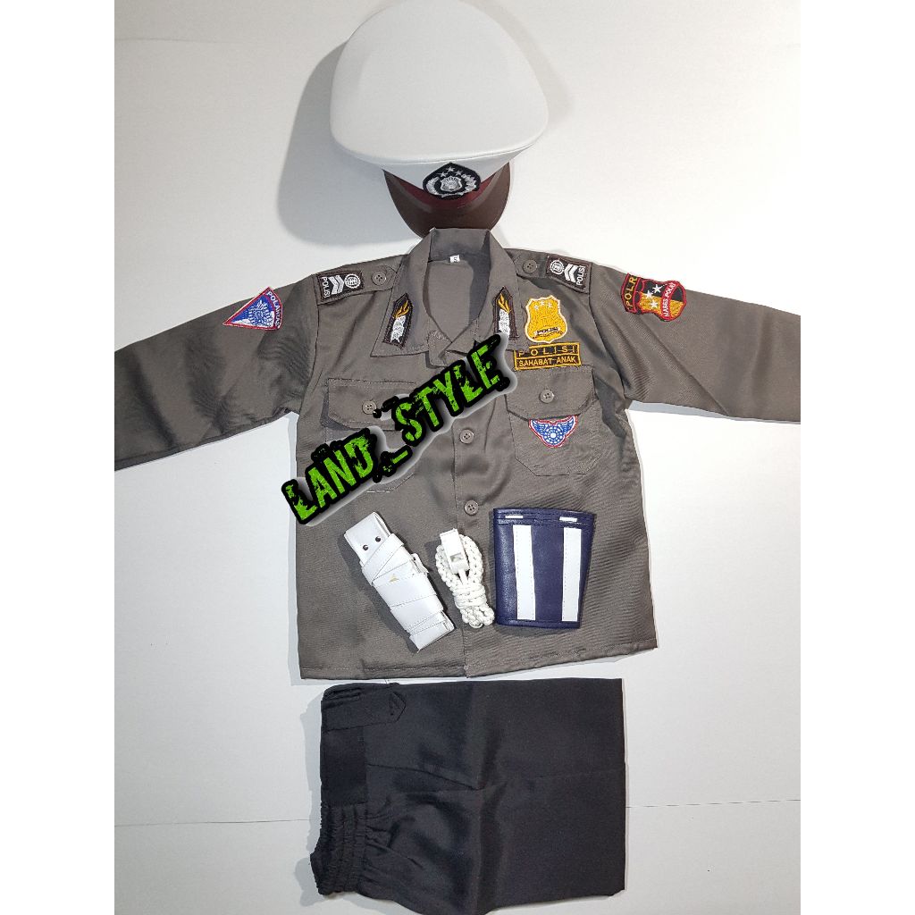 seragam profesi anak tk polisi lalu lintas