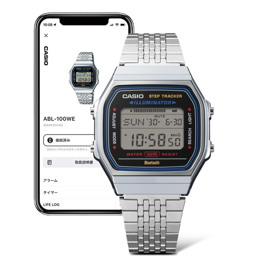 CASIO ABL-100WE-1ADF Jam Tangan Digital Vintage ABL100 ABL-100WE-1A