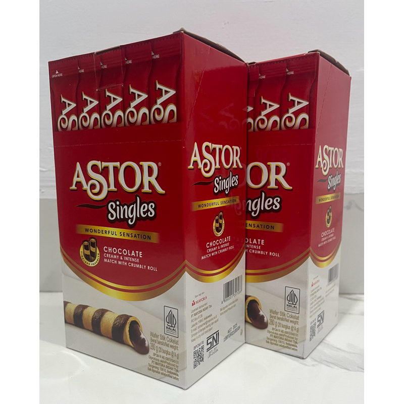 

ASTOR SINGLES CHOCOLATE 1 BOX ISI 20 PCS @14g