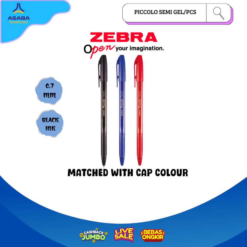 

Asaba Bandung - Zebra Piccolo Semi Gel 0.7MM Satuan