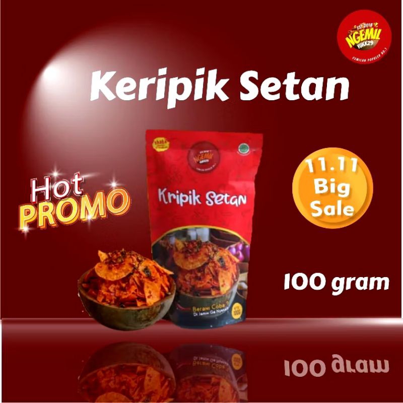 

kripik setan,pedas nya pooll