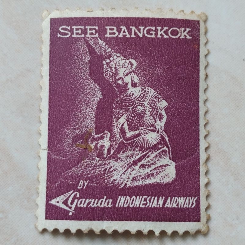 

Cendera Mata Filateli (Cinderella) See Bangkok by Garuda Indonesian Airways - YN1867