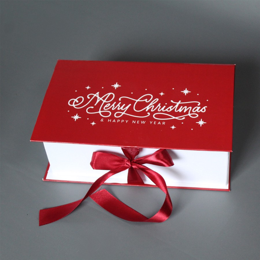

hardbox merry xmas red ukuran 25x15x8cm cover fancy jasmine paper laminasi doff board