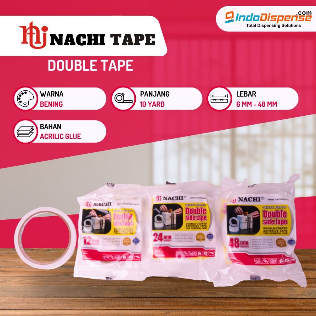 

Isolasi Double Tape NACHI 6mm/12mm x 10yard