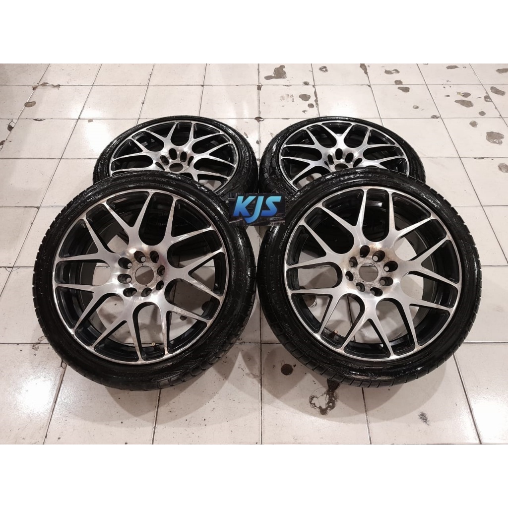 Velg Mobil Racing Bekas Ring 17 HRE Pcd 4x100 4x114 Ban 205/45 R17 Buat Vios Jazz Yaris Avanza Xenia
