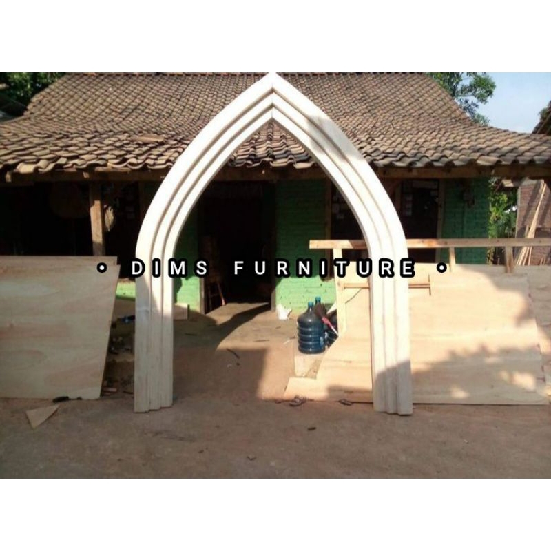 gapura pintu masuk pelaminan / gawangan pintu get / pragola pintu masuk / gapura pelaminan