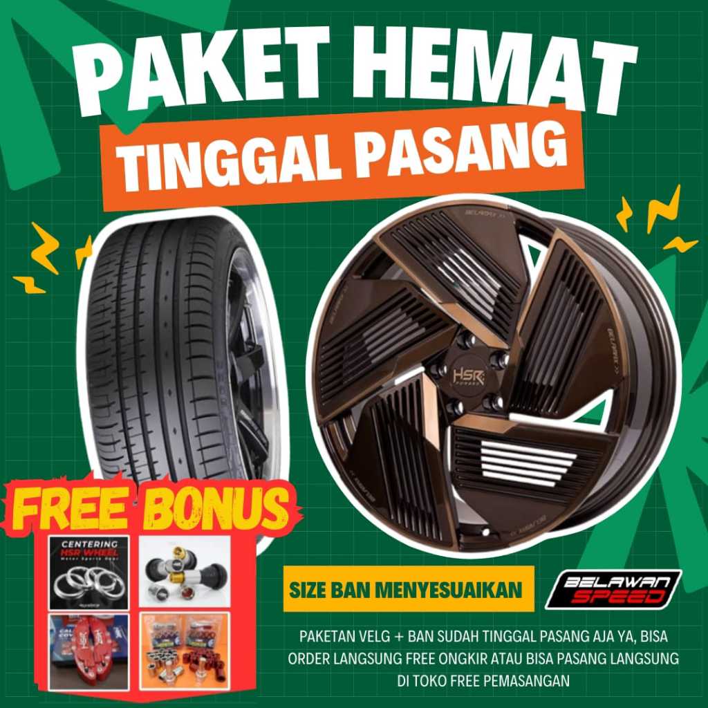 PAKET VELG PLUS BAN RING 18 MOBIL INNOVA XPANDER STARGAZER CAMRY CIVIC HSR RAIJUA RING 18