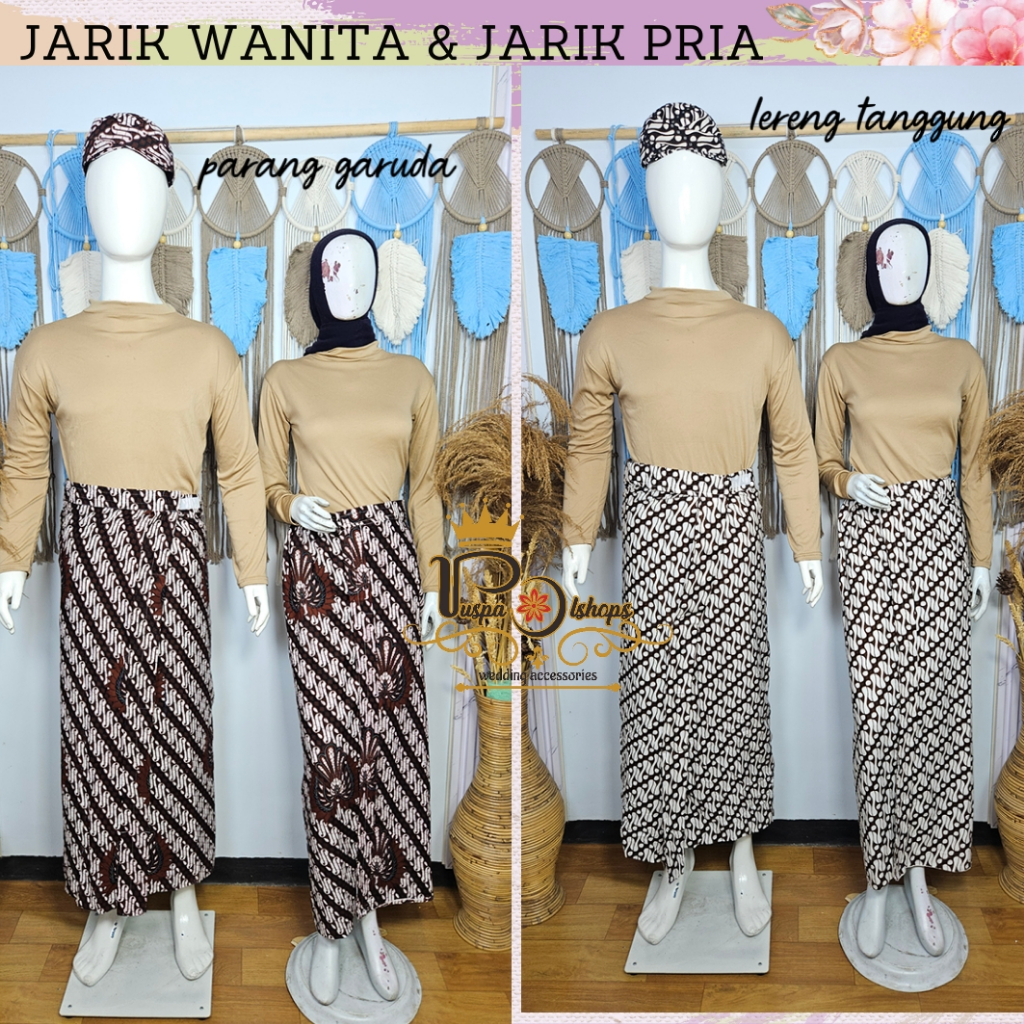 sepasang jarik instan pria dan wanita dewasa sepasang jarik dengan blangkon