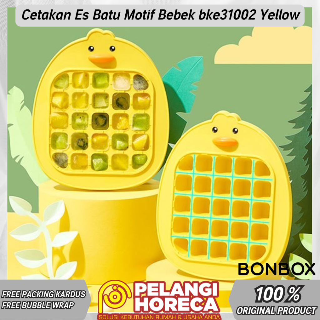 Cetakan Es Batu Motif Bebek bke31002 Yellow | Cetakan Es Batu Lucu | Cetakan Es Batu 25 Sekat